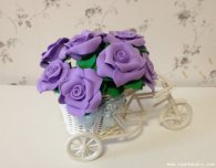 超轻粘土创意手工DIY永不凋零的紫色玫瑰