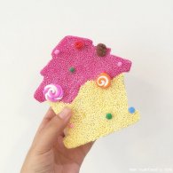 创意儿童轻手工DIY珍珠泥蘑菇房子